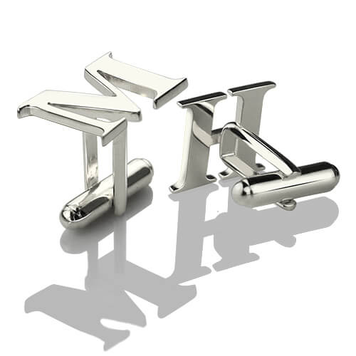 Personalized Best Designer Initial Cufflinks Sterling Silver