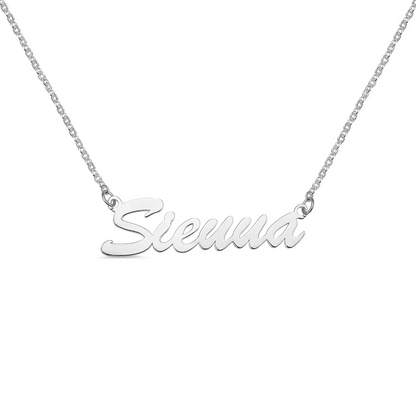 Dainty Sienna Style Name Necklace in Sterling Silver