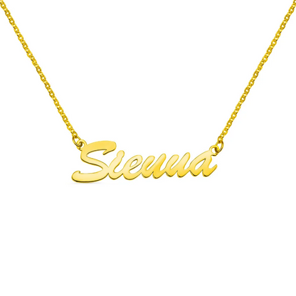 Dainty Sienna Style Name Necklace in Sterling Silver