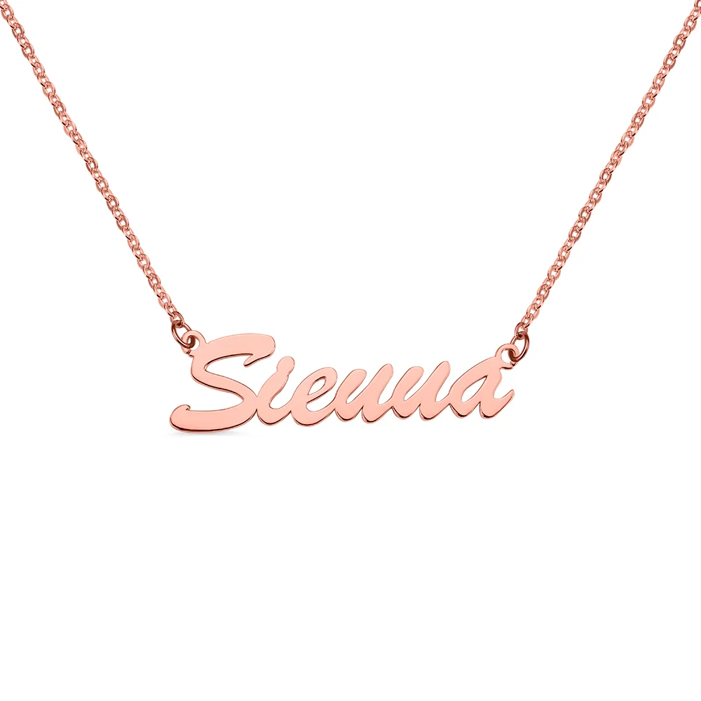 Dainty Sienna Style Name Necklace in Sterling Silver