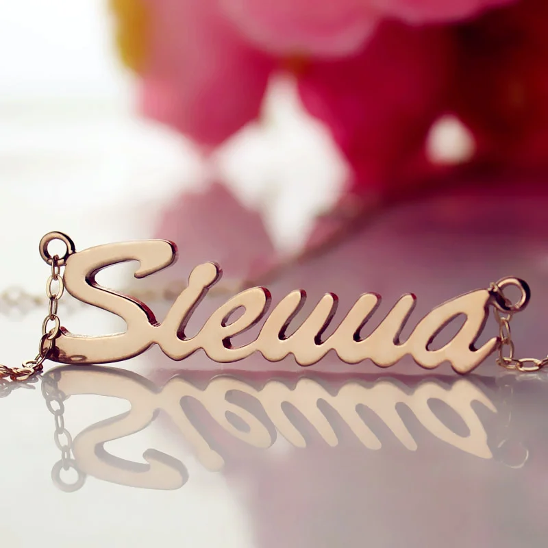 Dainty Sienna Style Name Necklace in Sterling Silver