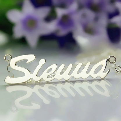 Dainty Sienna Style Name Necklace in Sterling Silver