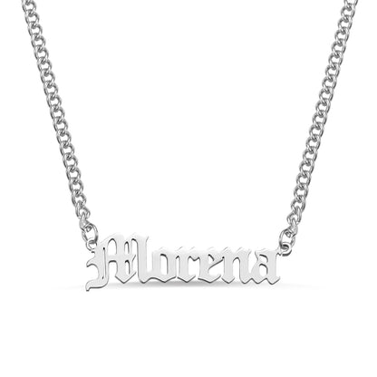 Personalized Name Necklace Name Plate Necklace Cuban Chain, Custom Name Jewelry