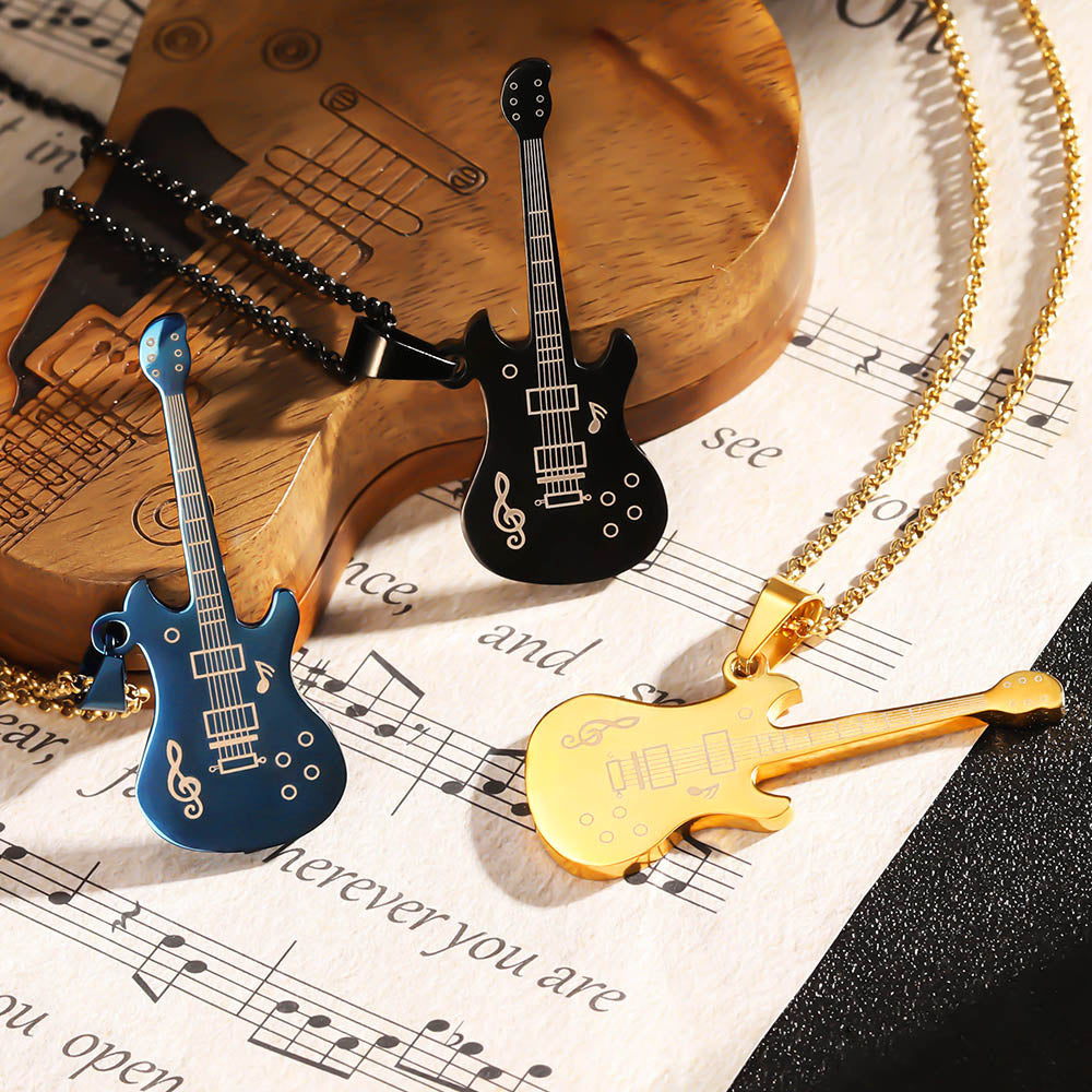 Personalized Guitar Necklace Gifts for Guitar Enthusiast, Custom Gift for her and him, gift for music lovers