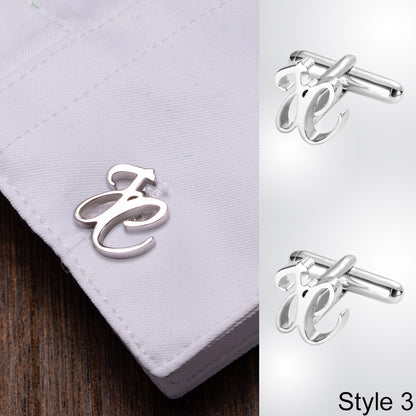 Personalized Letter Name Cufflinks Sterling Silver 925