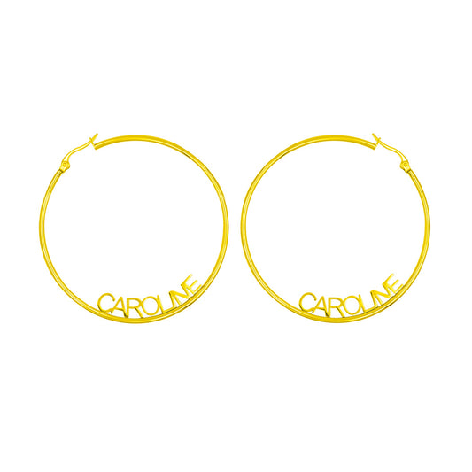 Personalized Name Hoop Earrings, Custom Hoops For her