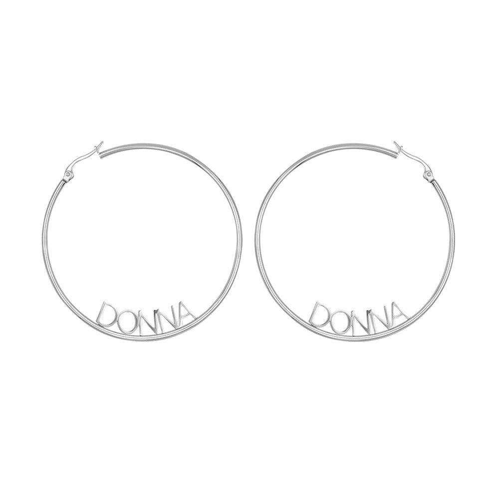 Personalized Name Hoop Earrings, Custom Hoops For her