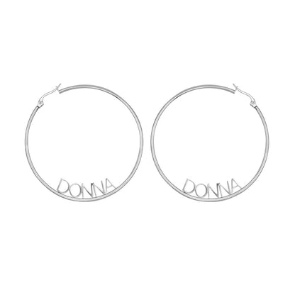 Personalized Name Hoop Earrings, Custom Hoops For her