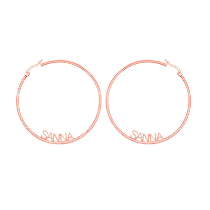 Personalized Name Hoop Earrings, Custom Hoops For her