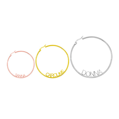 Personalized Name Hoop Earrings, Custom Hoops For her