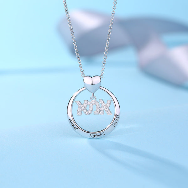 Engraved Hebrew Name Necklace for Mother, Personalized gift for mom, Custom Hebrew Jewellry gift