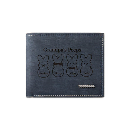 Personalized Men Easter Bunny Wallet