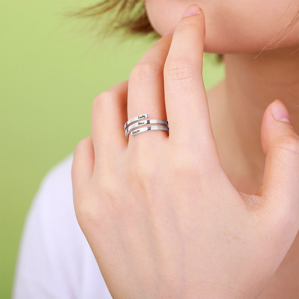 Personalized Name Ring in Sterling Silver