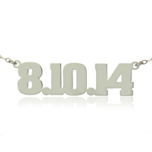 Custom number necklace, Personalized Anniversary or Birthday Jewelry gift with Numbers