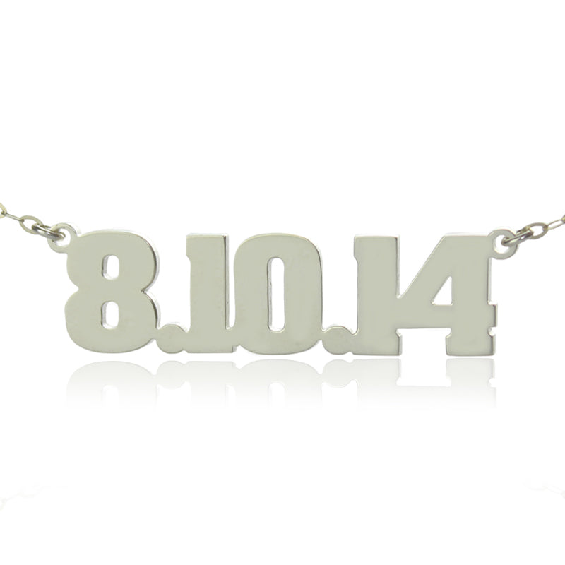 Custom number necklace, Personalized Anniversary or Birthday Jewelry gift with Numbers