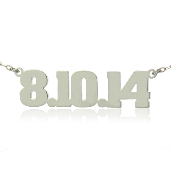 Custom number necklace, Personalized Anniversary or Birthday Jewelry gift with Numbers