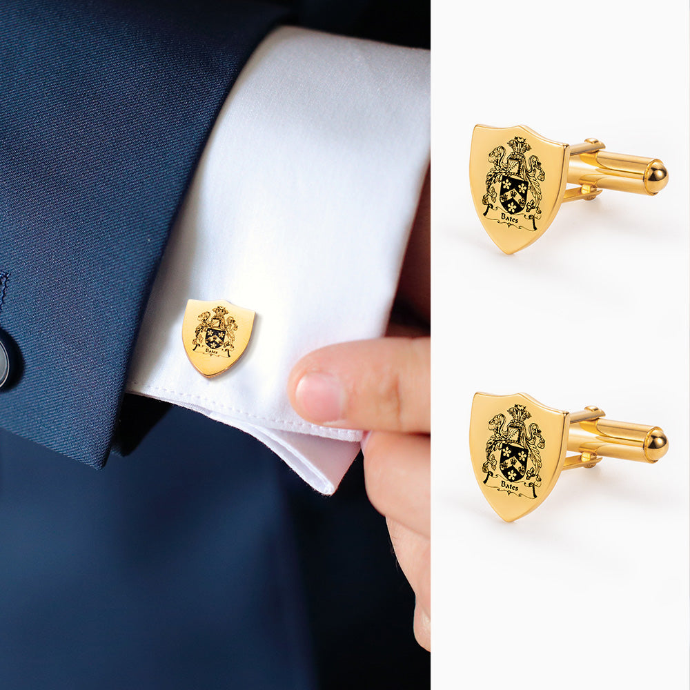 Personalized Family Crest Cufflinks Photo Cufflinks Silver