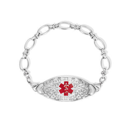 Custom Medical Alert Identification Bracelet