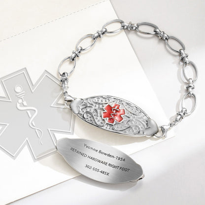 Custom Medical Alert Identification Bracelet