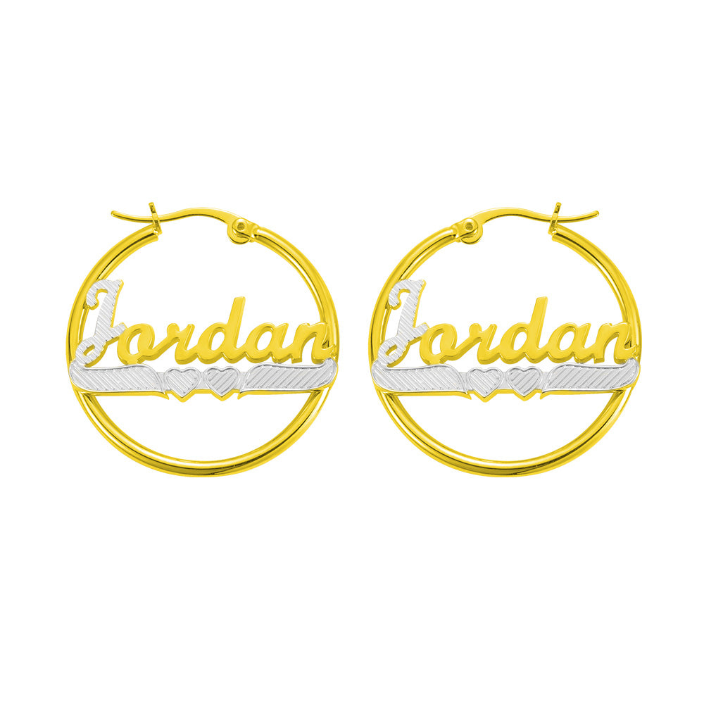 Personalized Hoop Name Earrings, Custom Hoops for her