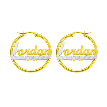 Personalized Hoop Name Earrings, Custom Hoops for her