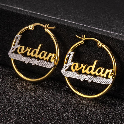 Personalized Hoop Name Earrings, Custom Hoops for her