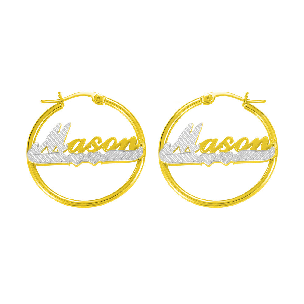 Personalized Hoop Name Earrings, Custom Hoops for her