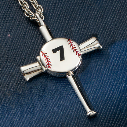 Baseball Necklace with Photo & Engraving - Ball Shape Long Style