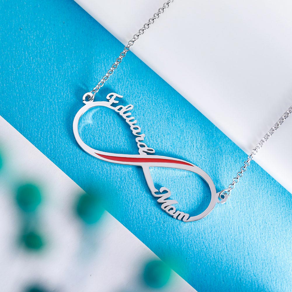 Custom Firefighter Infinity Name Necklace, Dainty Personalized Gift for firemen and firewomen