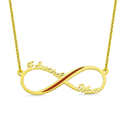 Custom Firefighter Infinity Name Necklace, Dainty Personalized Gift for firemen and firewomen