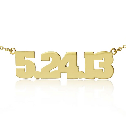 Custom number necklace, Personalized Anniversary or Birthday Jewelry gift with Numbers