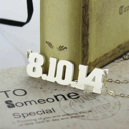 Custom number necklace, Personalized Anniversary or Birthday Jewelry gift with Numbers