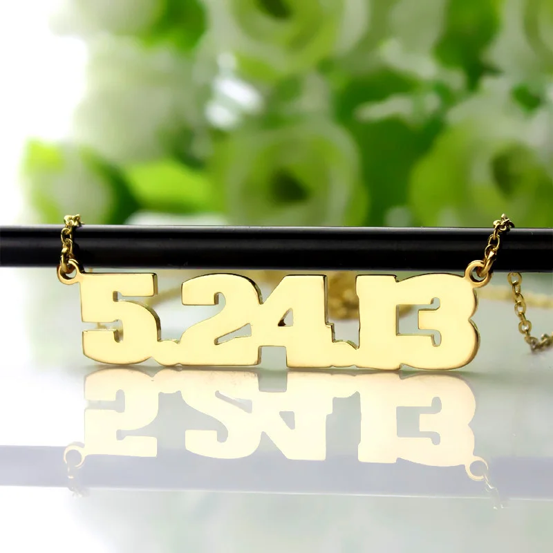 Custom number necklace, Personalized Anniversary or Birthday Jewelry gift with Numbers