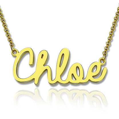 Personalized Cursive Style Name Necklace In Sterling Silver, Custom Jewelry for her