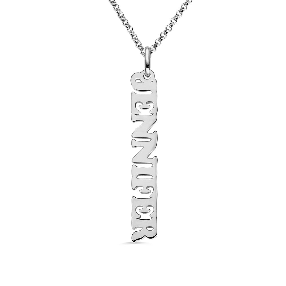 Dainty 18K Gold Plated Personalized Vertical Name Necklace