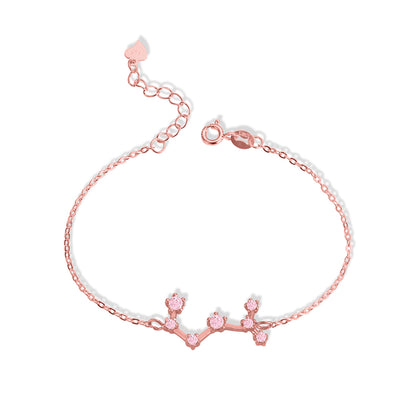 Zodiac Bracelet & Constellation Anklet with Birthstone - Star Style