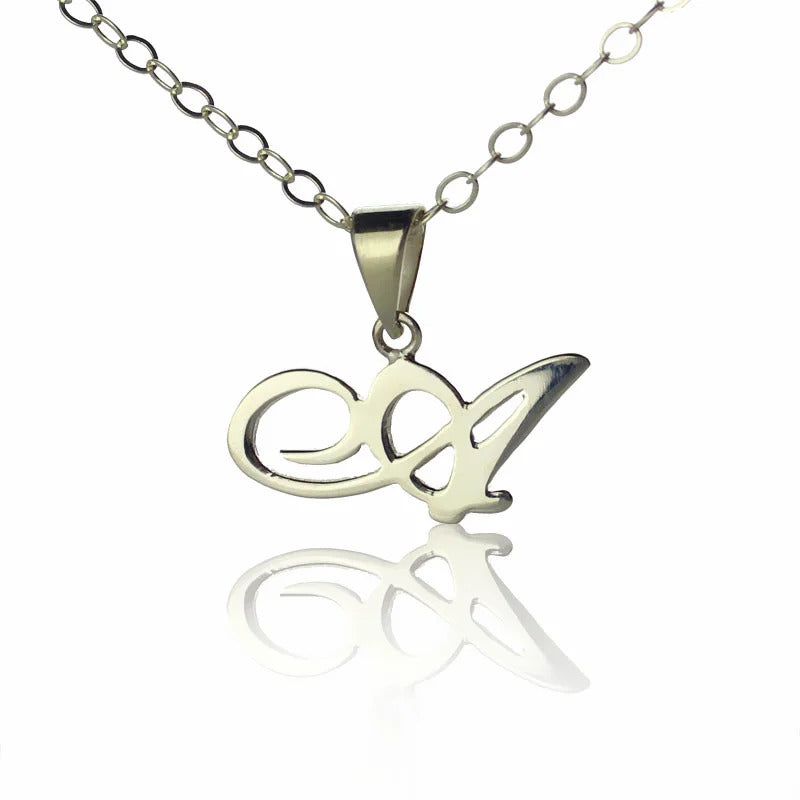 Dainty 18K Gold Plated Sterling Silver Custom Initial Letter Necklace