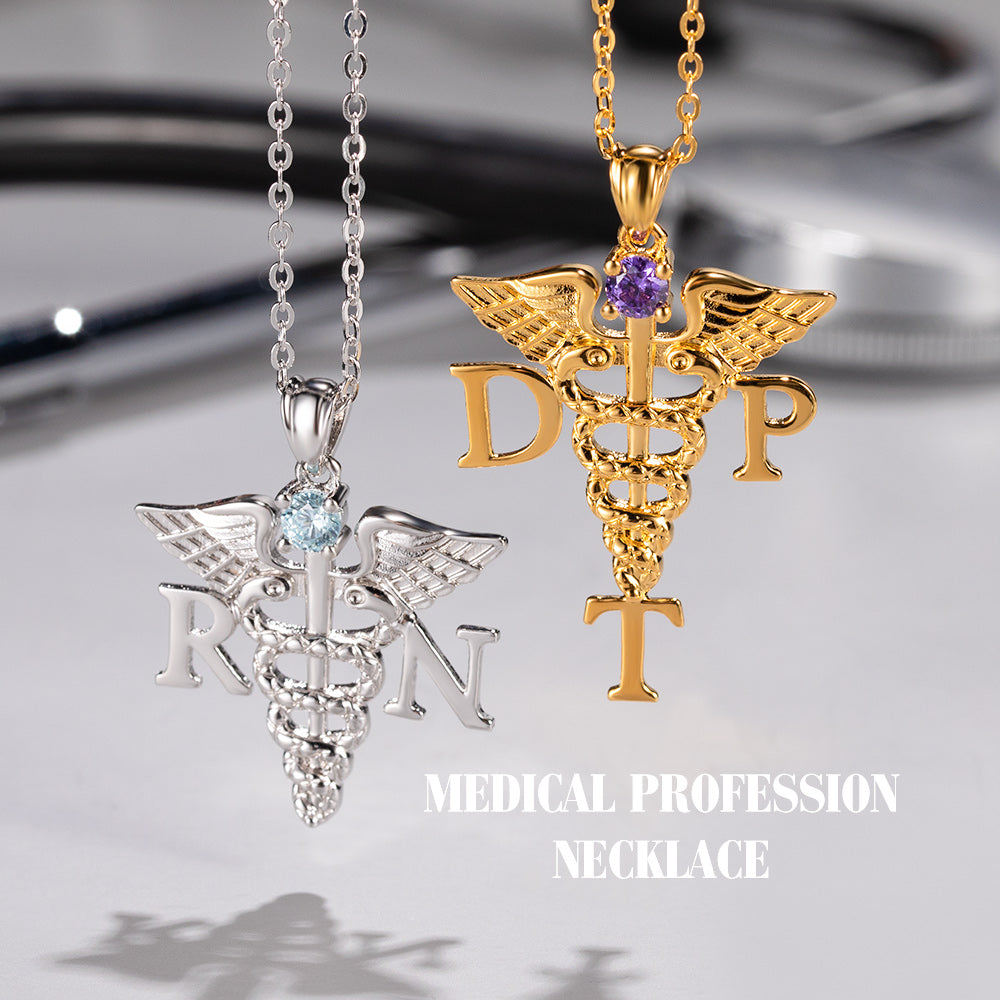 Medical Theme Necklace Jewelry Gift for Nurses & Doctors, personalized necklace for medical professionals