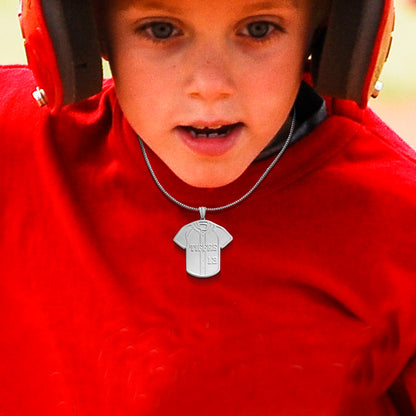 Personalized Name and Number Baseball Jersey Necklace