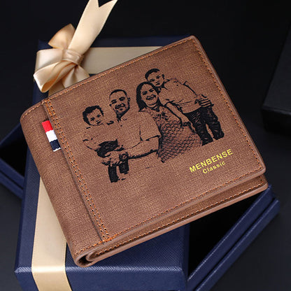 Personalized Men's Photo Leather Wallet