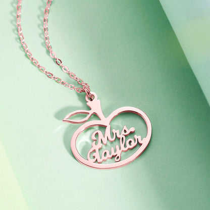 Personalized Apple Style Name Necklace