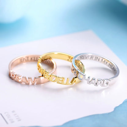 Personalized Stackable Name Rings