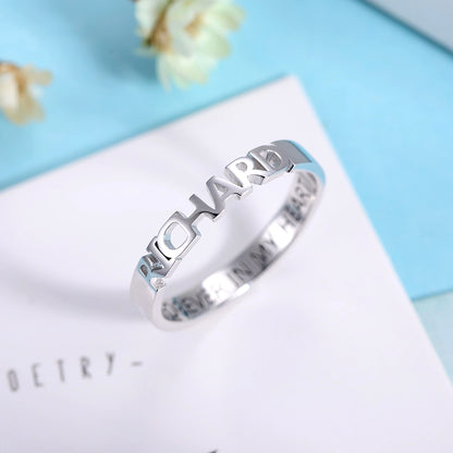 Personalized Stackable Name Rings