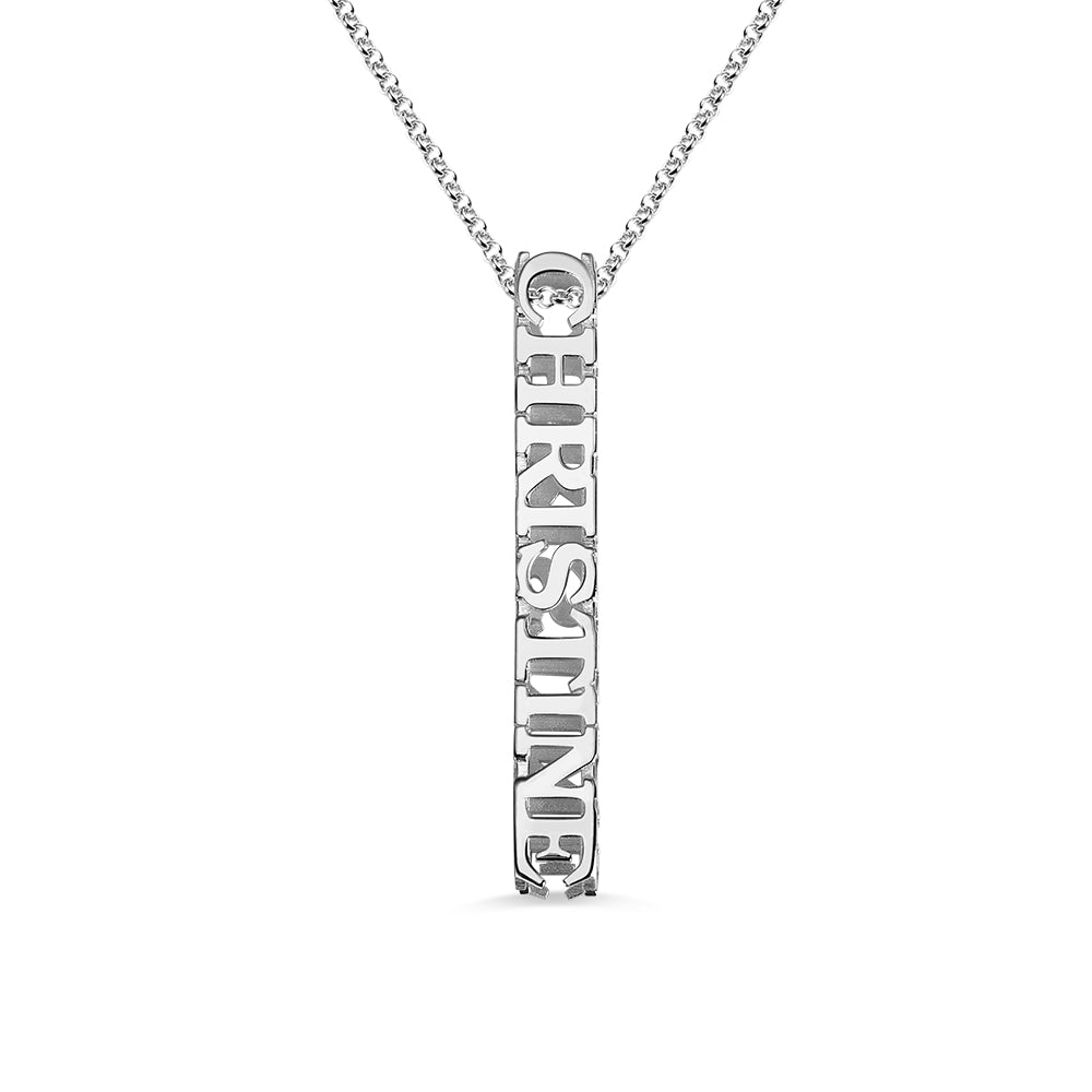 Personalized Cubic Bar Name Necklace