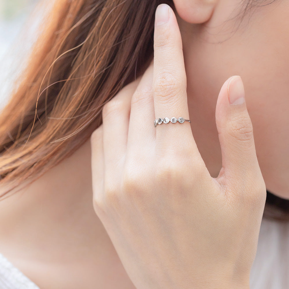 Custom Sterling silver Initial Stacking Rings