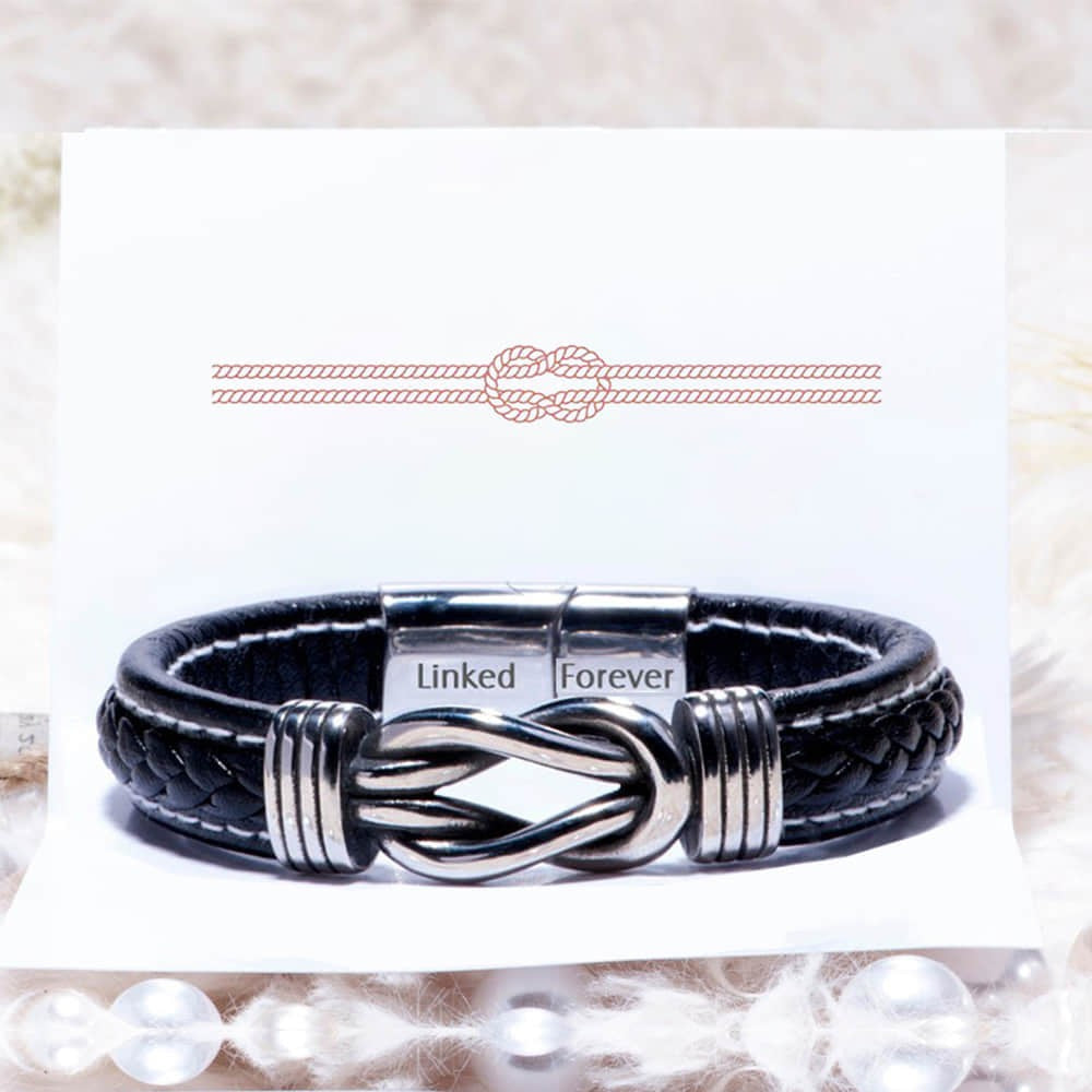 Braided Leather Knot Bracelet