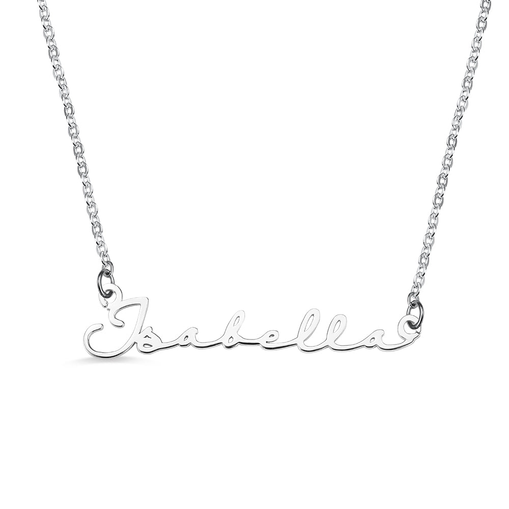 Personalized Minimalist Name Necklace, Sterling Silver Custom Name Jewlery for her