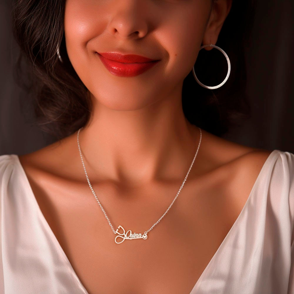 Silver 925 Necklace /Personalized Stethoscope Necklace with Name, Nurse Necklace, Custom Doctor Nurse Gift, Nurse Appreciation Gifts, Medical Student Graduation Gift