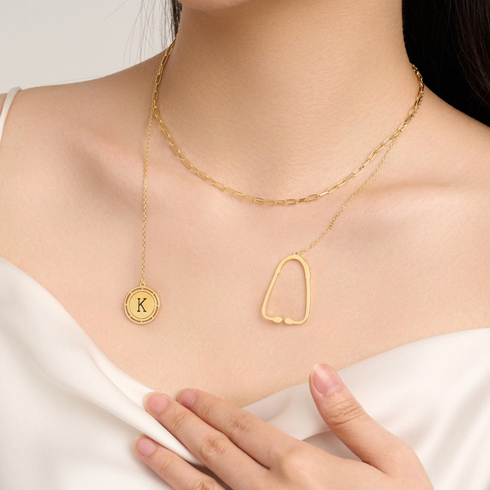 Brass Custom Initial Stethoscope Necklace for Woman, Graduation/Medical Student/Nurse/Doctor Gift
