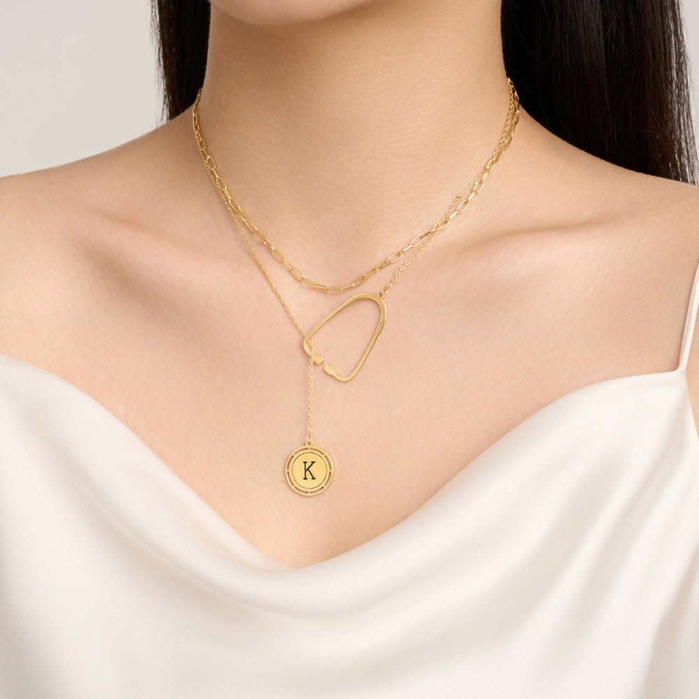 Brass Custom Initial Stethoscope Necklace for Woman, Graduation/Medical Student/Nurse/Doctor Gift